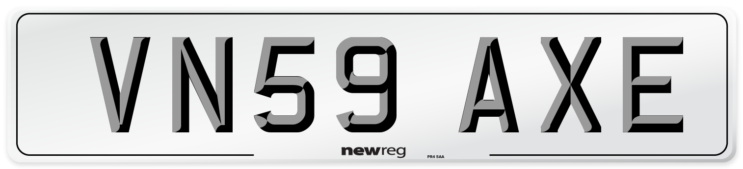 VN59 AXE Number Plate from New Reg